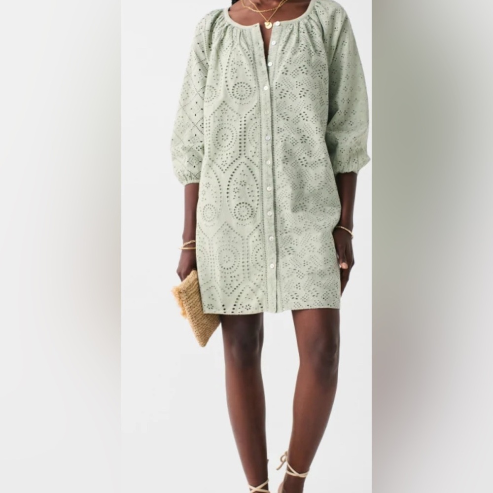 Faherty Valencia Eyelet Dress